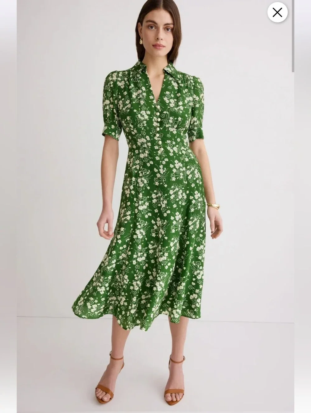 L.K. BENNETT SILK SOPHIE WILDFLOWER DRESS SIZE 8 MSRP $675 - Picture 1 of 10
